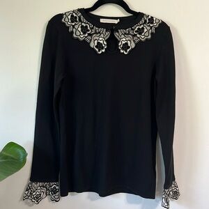 Classic Anne Fontaine Sapril - Black and White Sweater